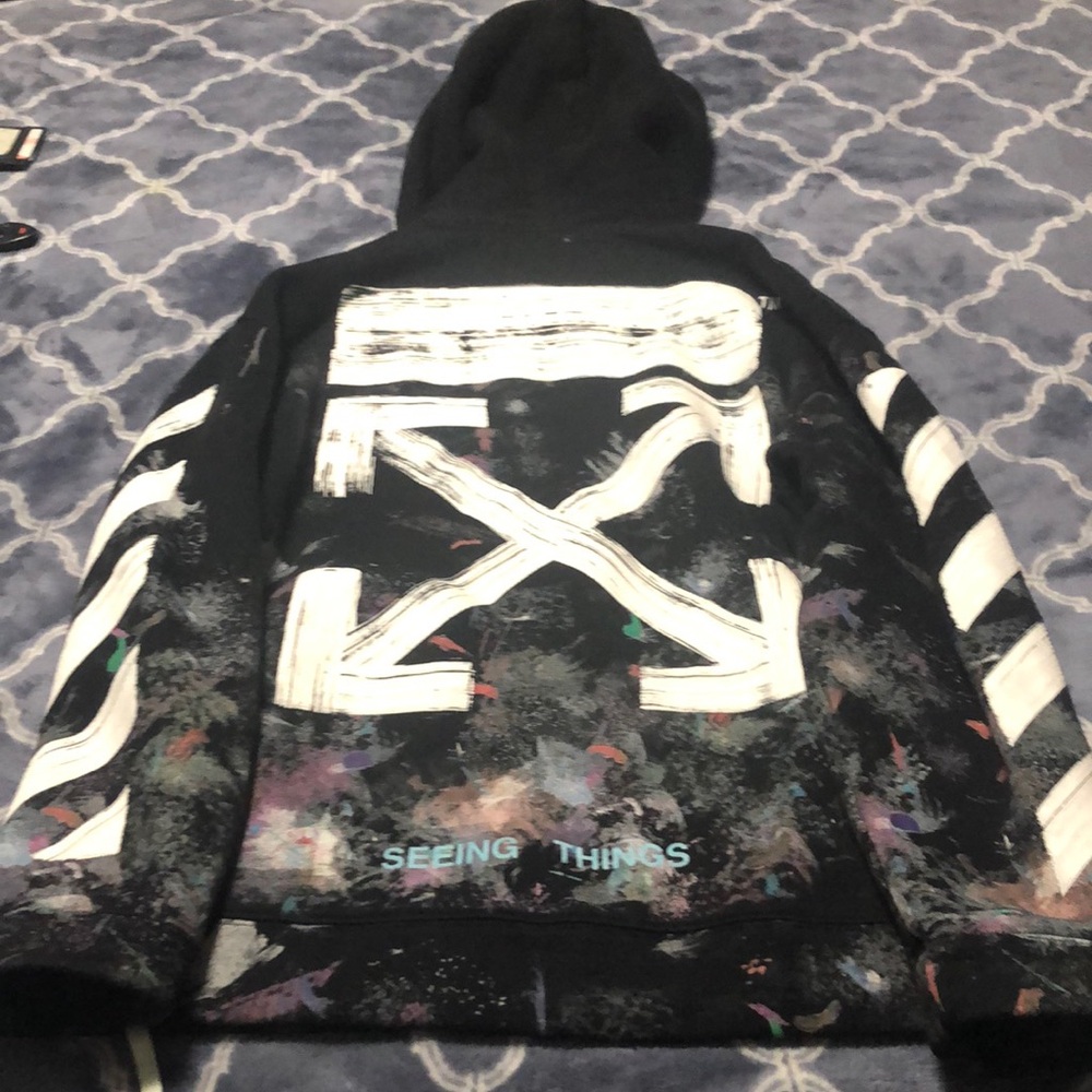 Off-White galaxy brush pullover hoodie